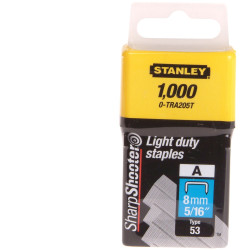 Stanley 0-TRA205T TRA2 Light-Duty Staple 8mm Pack Of 1000