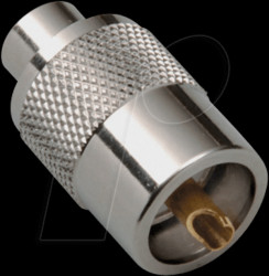 0406043 UHF plug, screw type, Aircell 7, Teflon