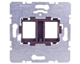 Berker/B.Kwadrat Płytka nośna podwójna z brązowym elementem mocującym 454107