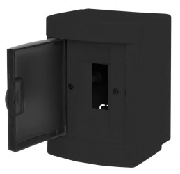 Rozdzielnica modułowa natynkowa 1x2 IP40 czarna CZRM-NT-02T