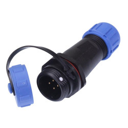 4 Pin Waterproof W13 Male Socket Cable Connector IP68
