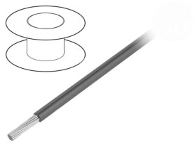 Przewód na rolce 30,5m linka Cu 28AWG PVC ciemnoszary 600V 1852 SL005