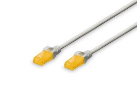 Kabel krosowy (Patch Cord) RJ45/RJ45 U/UTP kat. 6A 1m AWG 26/7 LS0H szary DK-1613-A-010