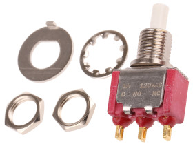 Nasadka przełącznika Chwilowy SPDT, montaż panelowy C & K