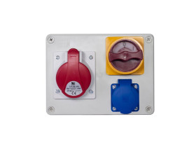 Rozdzielnica budowlana RB gniazda 1x16A/5 1x250V 0-1 IP44 R-BOX190 B.1093W PAWBOL