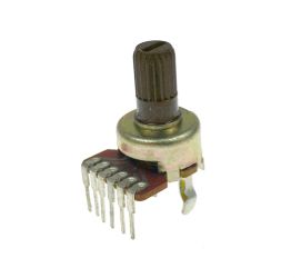 Potencjometr obrotowy A [log] 2x10k L=10mm