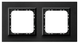 Sonata Ramka podwójna szczotkowany antracyt R-2RAC/64/25