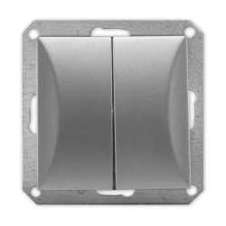 OPAL Wyłącznik łącznik żaluzjowy niezwierny srebrny WP-10/moduł