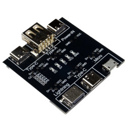 Tester kabli przewodów USB-C Micro USB-A Lightning DT-3 zasilanie + dane