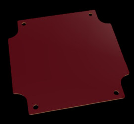 Mounting plate, hard paper, (L x W x H) 90 x 90 x 1.5 mm, natural, for EM/ET 212, 22212000