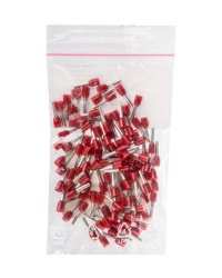 Końcówka tulejkowa izolowana TI 1,5mm2/8mm czerwona cynowana TI1,5L8DE /100szt./
