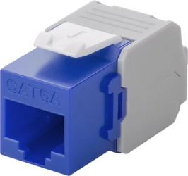 CAT 6A gniazdo Keystone RJ45, UTP, 500 MHz - Wersja kolorystyczna Niebieski