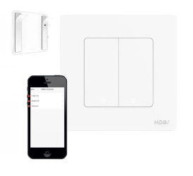 Biały Pilot Zigbee 2 kanały obsługa 6 scen Tuya Sterownik scen Moes Star Ring