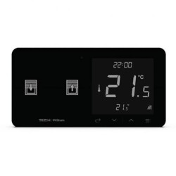 SINUM WZR-02L Regulator pokojowy + włącznik rolet lewy kolor czarny