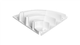 Kąt Płaski Regulowany Dlp 85-120 Stopni Biały Dlp 80X20 033747