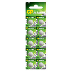 GP GPPBA189F007 Alkaline Button Cell 189 (LR54) - Card of 10