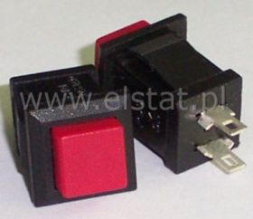 Przeł. przycisk chwilowy kwadrat OFF-(ON)