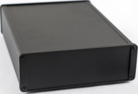 Aluminum enclosure, (L x W x H) 220 x 165 x 55 mm, black (RAL 9005), IP65, 1457T2201BK