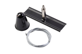 Zestaw do zwieszenia szynoprzewodu 3-fazowego X-RAIL - mocowanie sufitowe, linka 1,5m,mocowanie 120