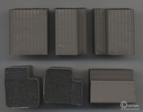 PODUSZKA EKRANUJĄCA EMI METALIZOWANA 40x35x30mm Z TAŚMĄ SAMOPRZYLEPNĄ