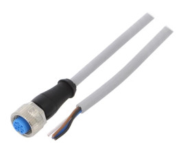 Przewód przyłączeniowy M12 PIN 4 proste 2m wtyk 250VAC 4A YF2A14-020VB3XLEAX