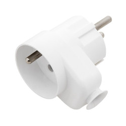 WTYCZKA SIECIOWA WT-16U/G Z GNIAZDEM KĄTOWA BIAŁA 230V 16A /2382