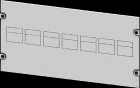 Aperture, rectangular, sheet steel, (W x H x D) 800 x 350 x 10 mm, light gray, 8PQ2035-8BA16