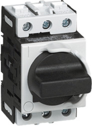 Load-break switch, rotary actuator, 3 pole, 32 A, 690 V, (W x H x D) 44 x 79 x 53 mm, DIN rail, 174105