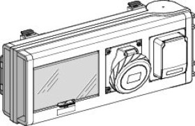 Canalis, kaseta odpływowa, 32A, 1 zwykły NF i 1 gniazdo przemysłowe IEC KNB32CP15F