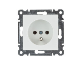 Lumina Gniazdo pojedyncze z/u 16A białe WL1020