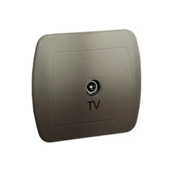 Simon Akord Gniazdo antenowe pojedyncze satynowy AAK3/29