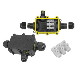 Puszka instalacyjna IP68 3 wloty + złącze 4 torowe LXZE52