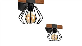 Kinkiet Ulf Black / Wood 1Xe27 60W Mlp6250 Milagro