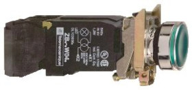 Przycisk sterowniczy podświetlany ziel. kryty O 22 z sam. powr., 110...120V, 1NO+1NC XB4BW3335