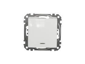 SEDNA DESIGN & ELEMENTS Wyłącznik schodowy z podświetleniem biały SDD111106L SCHNEIDER ELECTRIC