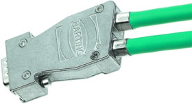 D-Sub connector housing, size: 1 (DE), straight 180°, zinc die casting, silver, 66670090347