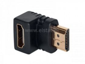Gniazdo - Wtyk HDMI kątowy mały lewy