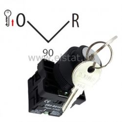 Stacyjka, 2 pozycje stabilne plastik;[ 0-1 ] NO+NC