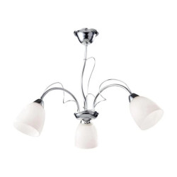 Lampa sufitowa ARON, chromowany stelaż, szklane klosze do salonu K-JSL-6218/3 CHR Kaja Lighting