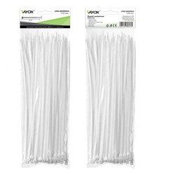 Opaski zaciskowe 3,5mm / 250mm białe 100 szt. VOZ-35250W Vayox