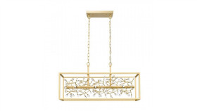 Lampa Wisząca Na Złotych Łańcuszkach Spring Nad Stół 6*G9 - P0578-06C-V7v7...