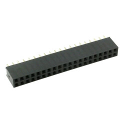 Gniazdo goldpin dwurzędowe, 2x20 pin, raster 2,54 mm