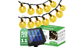 Girlanda Solarna Ogrodowa 50X Led Ozdobne Kuleczki 11.8M 3000K Ciepła Galla2...