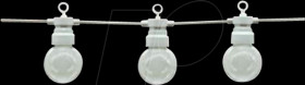 OT5096 LED fairy lights, 20 bulbs, warm white, 10 m, white