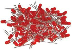 Opencircuit Red 5mm diffuse LEDs - 50 pcs