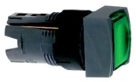 Napęd przycisku podśw. wystającego kwadr. ziel. , O 16, z blok. zinteg. LED ZB6CF3