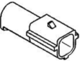 Plug, unequipped, 1 pole, straight, 1 row, black, 174879-2