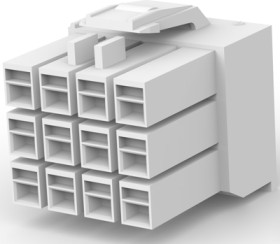 Plug housing, 12 pole, pitch 3.96 mm, straight, natural, 176278-1