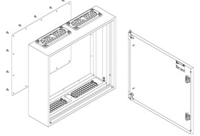Obudowa pusta 3x24 natynkowa IP41 szara 550x500x160mm ETIBOX 4XN160 2-3 001101400