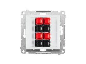 SIMON 55 Gniazdo głośnikowe poczwórne biały mat TGL4.01/111 KONTAKT SIMON